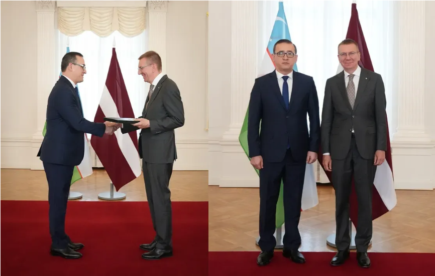 Ambassador of Uzbekistan presents credentials to President of Latvia